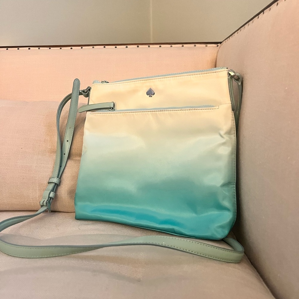 Kate Spade Blue and Cream Gradient Crossbody Bag